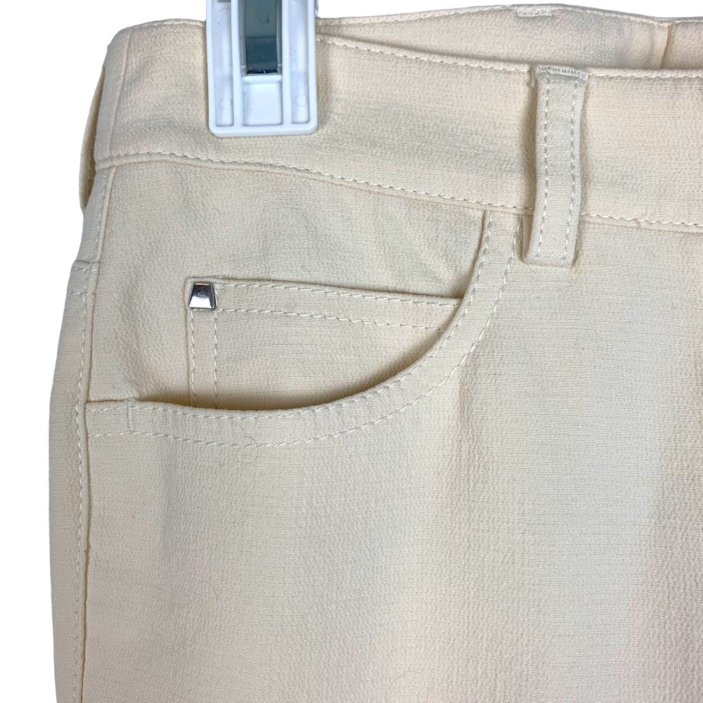 Akris Magda Cotton Silk Pleated Ankle-Crop Trousers in Off-White Size 4 - Picture 6 of 14